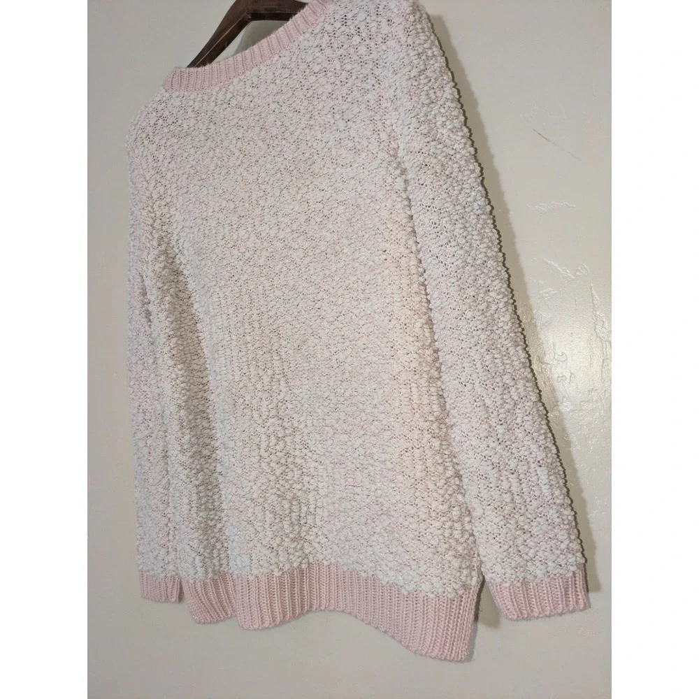 Almost Famous Women Pink Pullover Sweater XL Slub Textured Knit Cozy Loose Knit - Picture 9 of 9